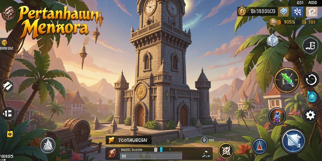Screenshot menampilkan aksi penuh dalam game Tower Defense 8055.