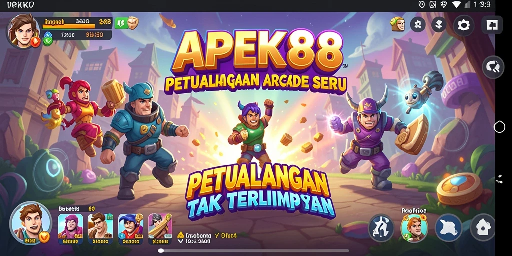 Tampilan gameplay seru dan penuh warna dari APEK88.