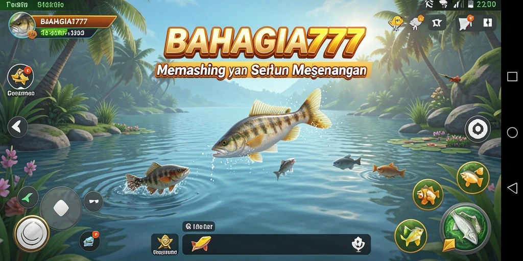 Tampilan gameplay BAHAGIA777 yang menarik saat memancing.