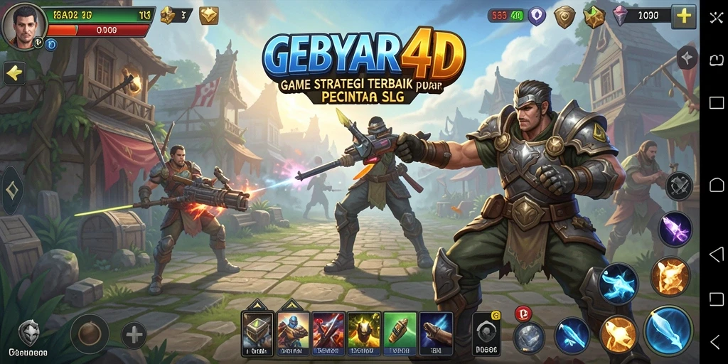 Tangkapan layar GEBYAR4D menampilkan pertempuran strategis yang mendebarkan.