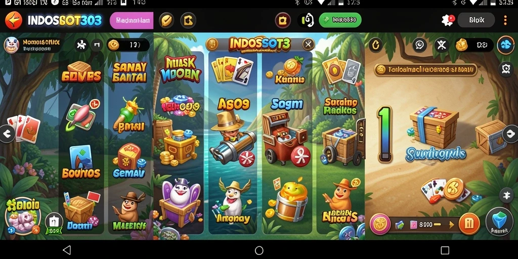 Screenshot gameplay <strong>INDOSLOT303</strong> yang penuh warna dan menyenangkan.