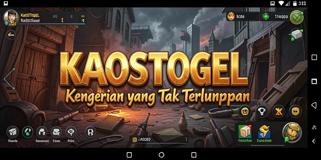 Tampilan gameplay KAOSTOGEL yang menyeramkan dan penuh ketegangan.