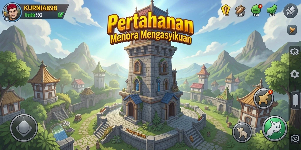 Screenshot gameplay KURNIA898 yang menarik dan penuh aksi Tower Defense.
