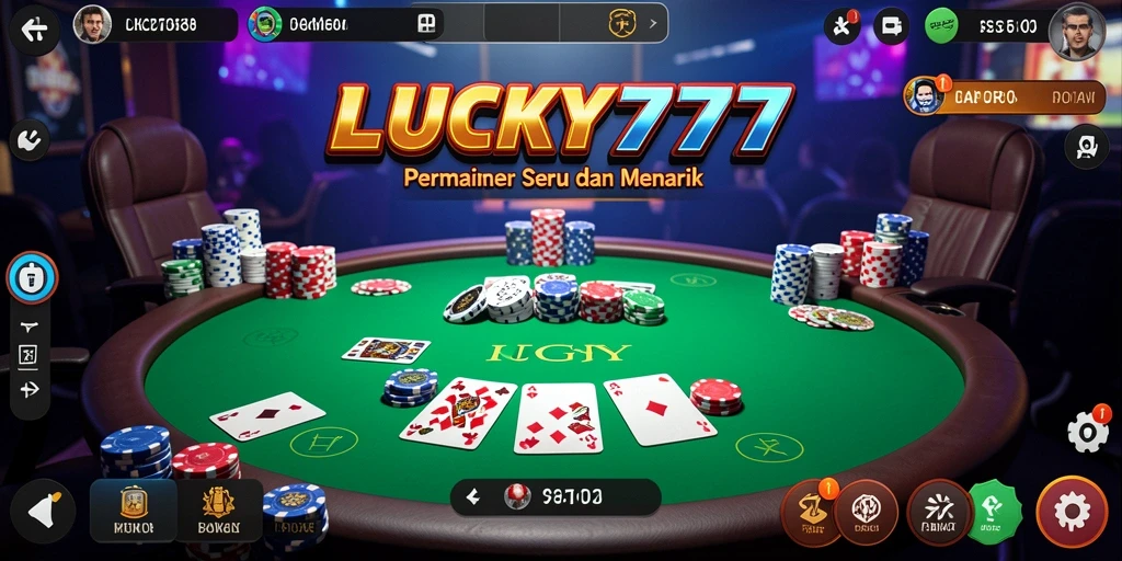Tampilan gameplay Poker yang menarik di LUCKY777.