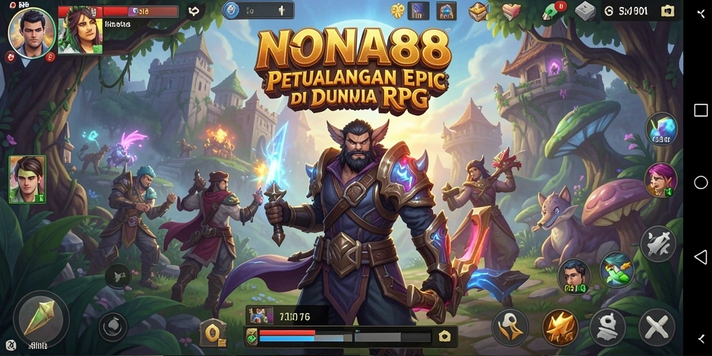 Tampilan gameplay NONA88 yang memukau dengan elemen RPG yang menarik.