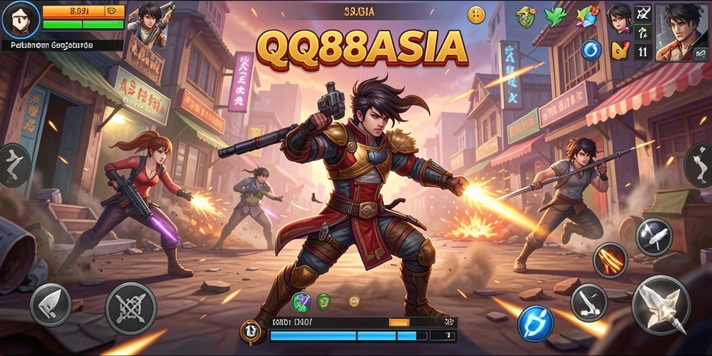 Tampilan seru gameplay QQ88ASIA yang menguji kemampuan Anda.