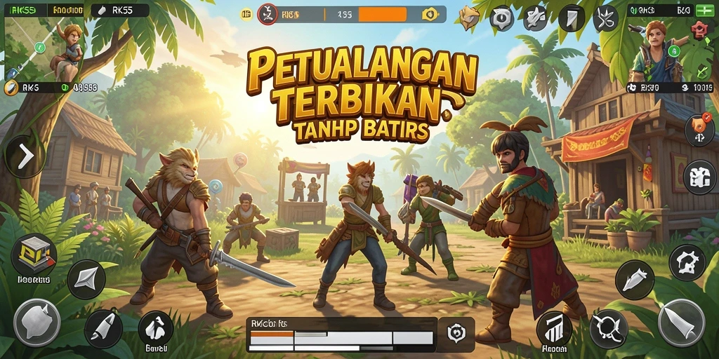 Tampilan gameplay RK55 di dunia Open World yang menakjubkan.