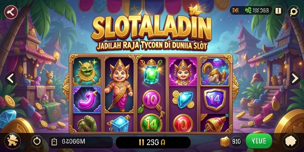 Tampilan menarik dari gameplay Tycoon SLOTALADIN yang menawan.