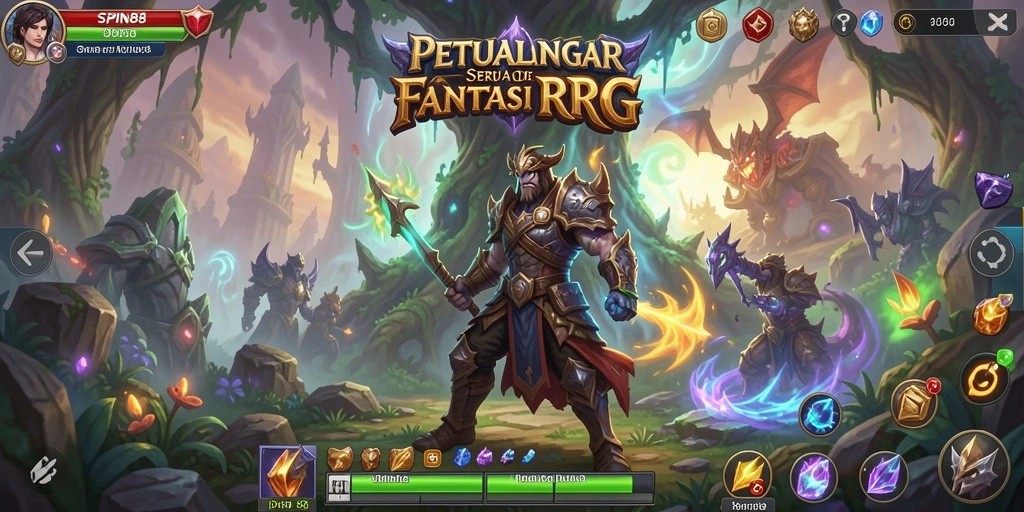 Screenshot gameplay SPIN88 menunjukkan pertarungan epik dan karakter menarik.