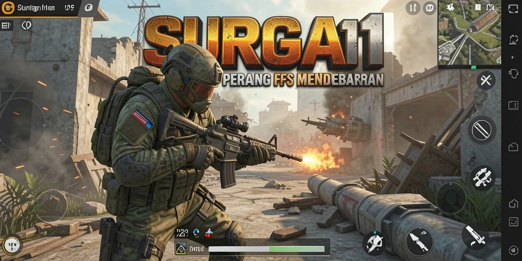 Gameplay SURGA11 yang menegangkan dan seru dalam aksi FPS.